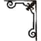 Ekena Millwork Fleur De Lis Wrought Iron Bracket, (Triple center brace), Antiqued Brass 2"W x 10"D x 12"H BKTM02X10X12TFLABS - alternate 2